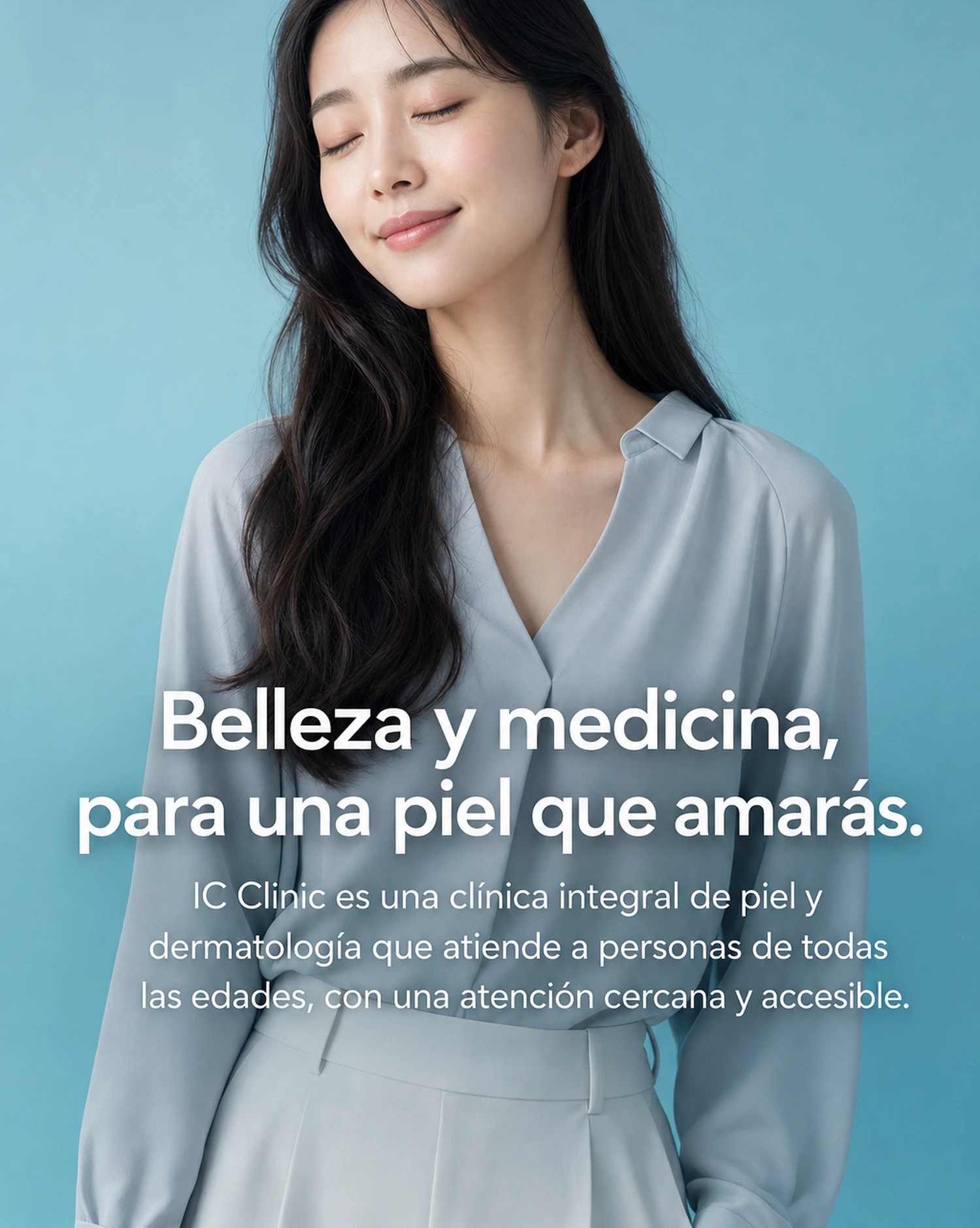 Piel que cuidas con cariño, a través de la estética y la medicina. IC Clinic es una clínica especializada integral en piel y dermis, a la que cualquier persona —independientemente de su edad o sexo— puede acudir con confianza.
