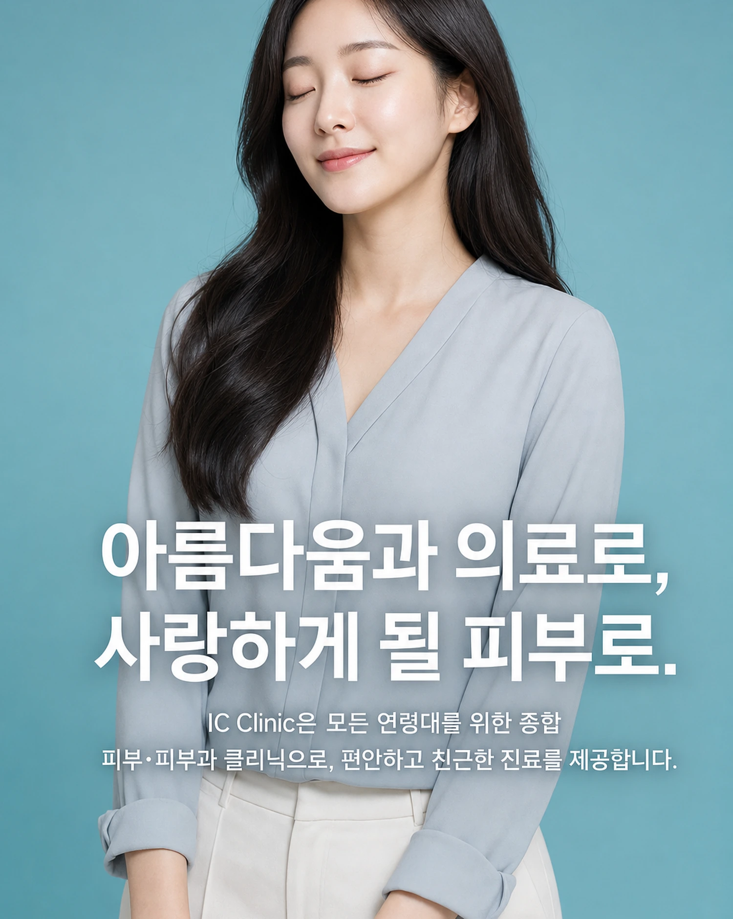 아름다움과 의료로 소중한 피부를 케어하는 IC Clinic은 남녀노소 누구나 편하게 방문할 수 있는 피부 종합 전문 클리닉입니다